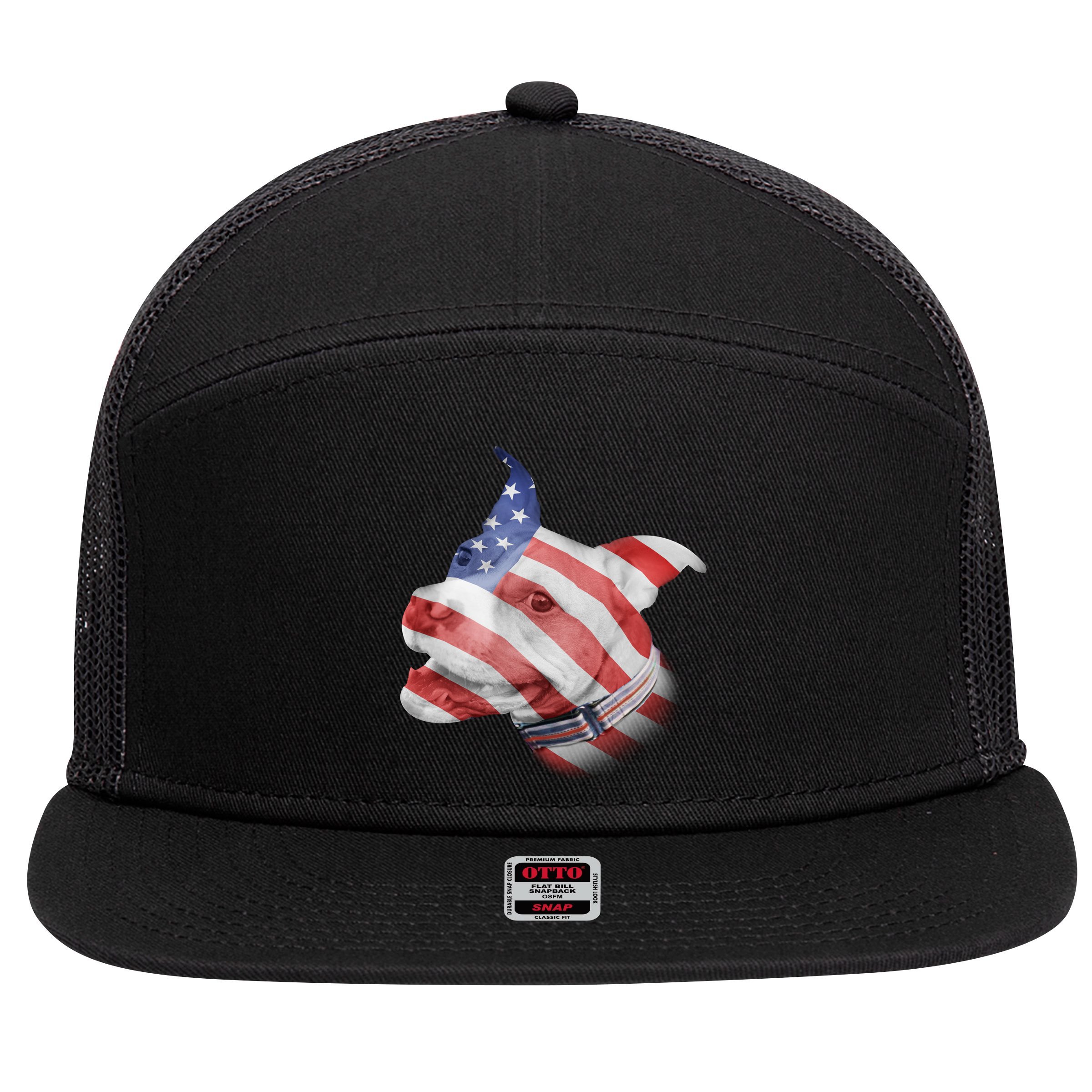 American Pitbull 7 Panel Mesh Trucker Snapback Hat