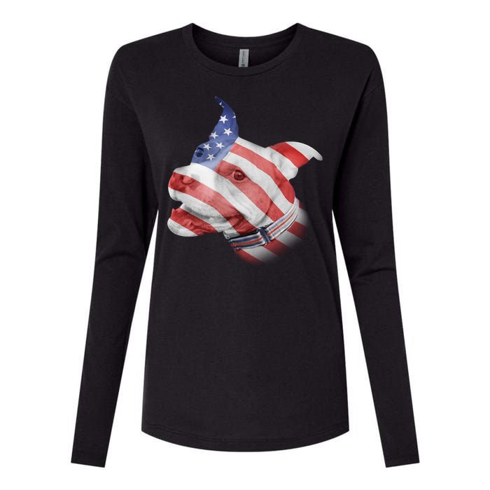 American Pitbull Womens Cotton Relaxed Long Sleeve T-Shirt