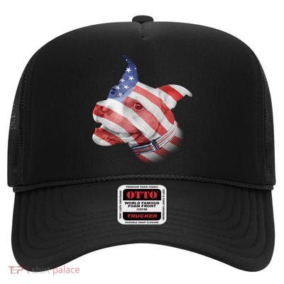 American Pitbull High Crown Mesh Back Trucker Hat