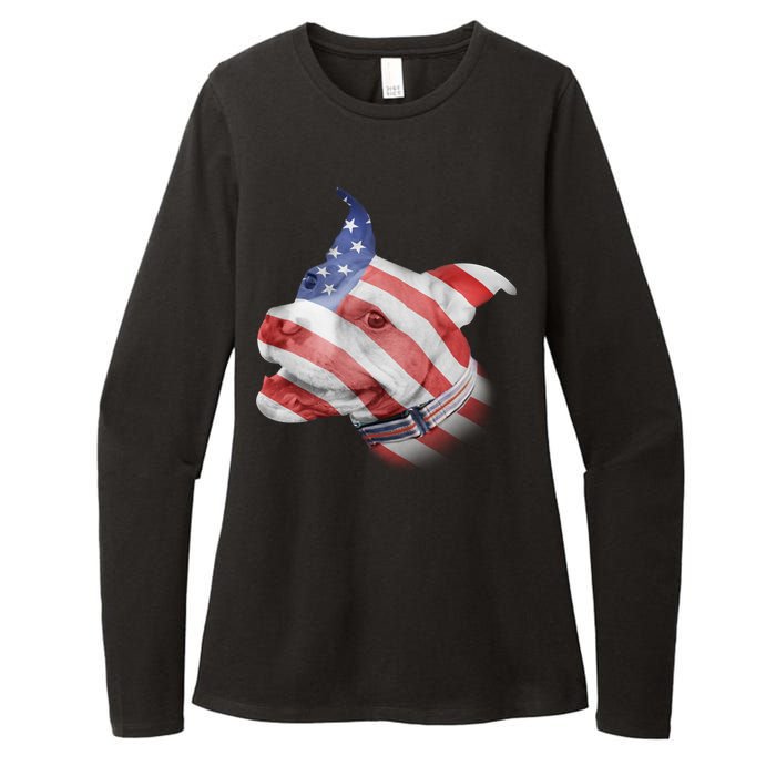 American Pitbull Womens CVC Long Sleeve Shirt