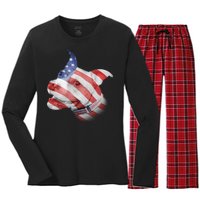 American Pitbull Women's Long Sleeve Flannel Pajama Set 