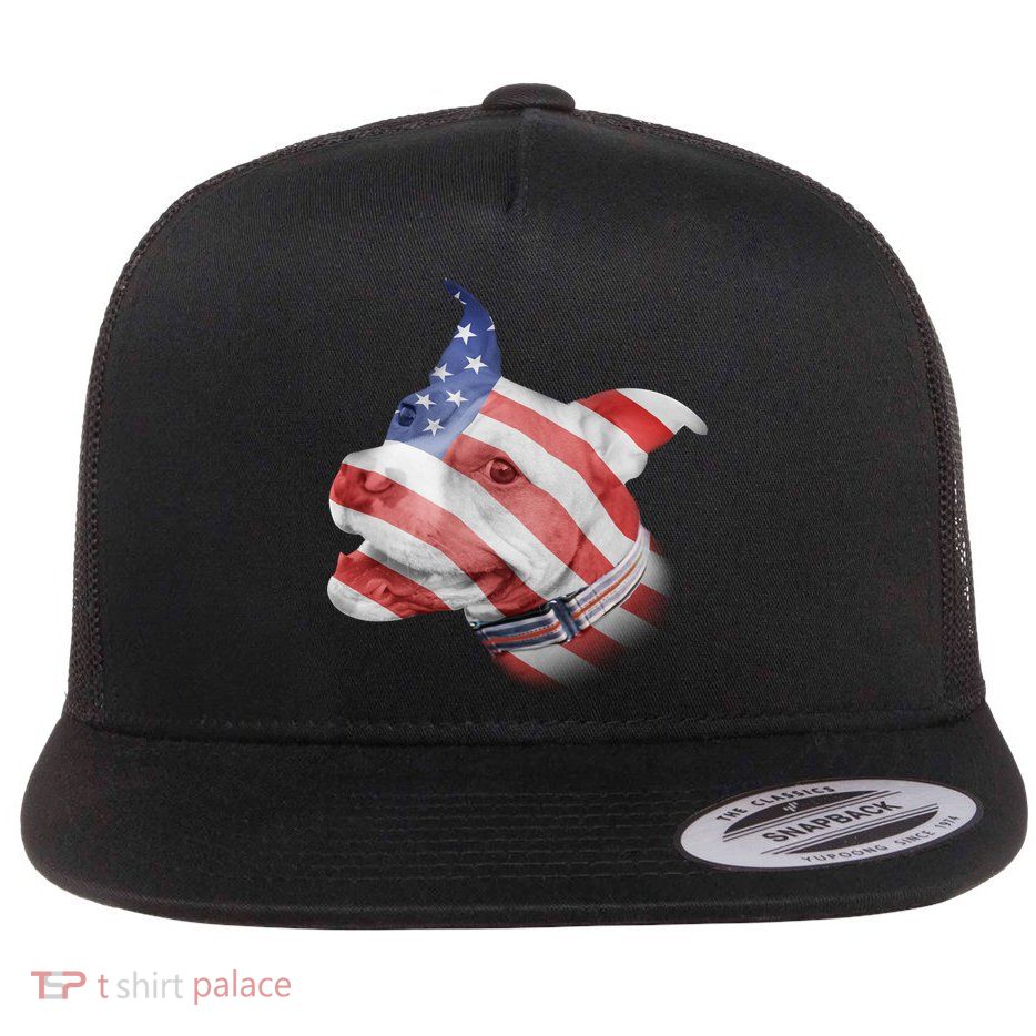 American Pitbull Flat Bill Trucker Hat