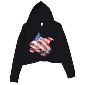 American Pitbull Crop Fleece Hoodie