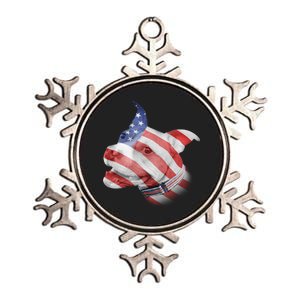 American Pitbull Metallic Star Ornament