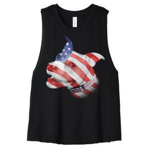 American Pitbull Women's Racerback Cropped Tank