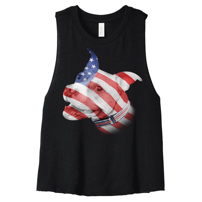 American Pitbull Women's Racerback Cropped Tank