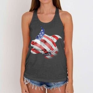 American Pitbull Women's Knotted Racerback Tank