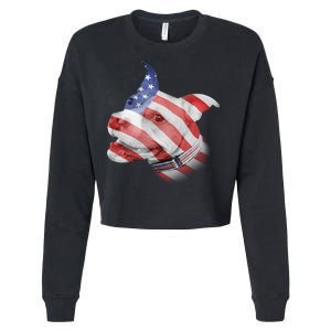 American Pitbull Cropped Pullover Crew