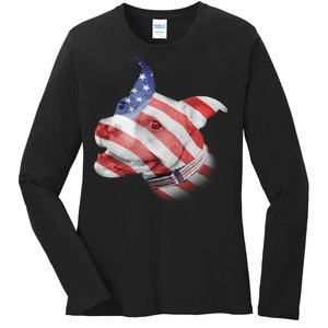 American Pitbull Ladies Long Sleeve Shirt