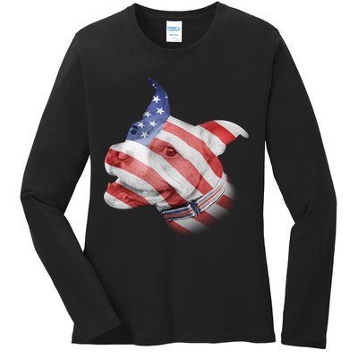 American Pitbull Ladies Long Sleeve Shirt