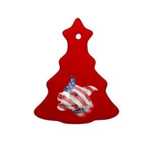 American Pitbull Ceramic Tree Ornament