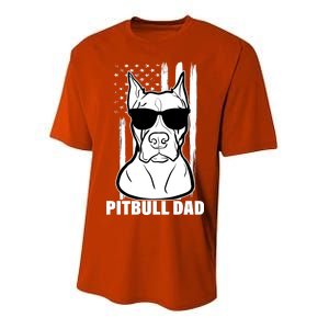 American Pitbull Dad Youth Performance Sprint T-Shirt