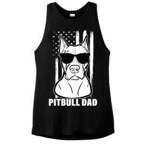 American Pitbull Dad Ladies PosiCharge Tri-Blend Wicking Tank