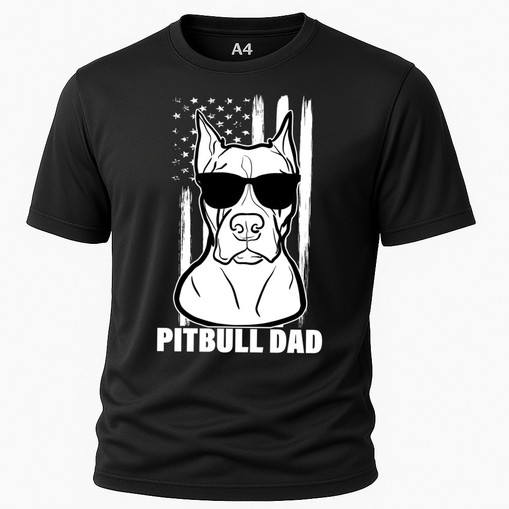 American Pitbull Dad Cooling Performance Crew T-Shirt