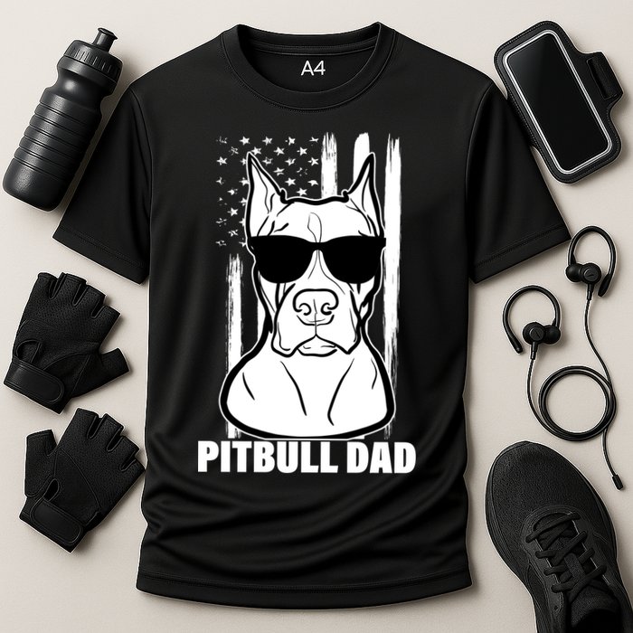 American Pitbull Dad Cooling Performance Crew T-Shirt