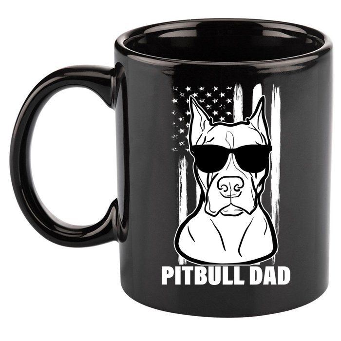 American Pitbull Dad 11oz C Handle Ceramic Mug