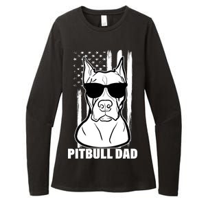 American Pitbull Dad Womens CVC Long Sleeve Shirt