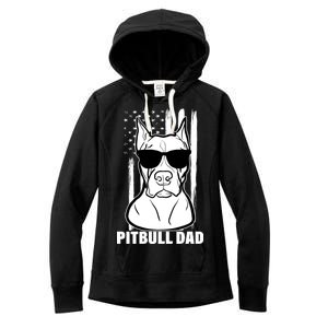 American Pitbull Dad Women's Fleece Hoodie