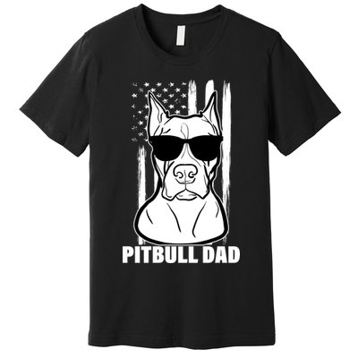 American Pitbull Dad Premium T-Shirt