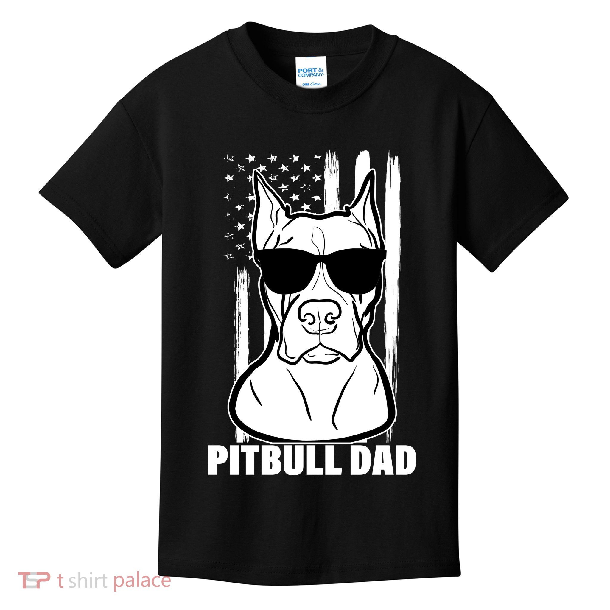 American Pitbull Dad Kids T-Shirt
