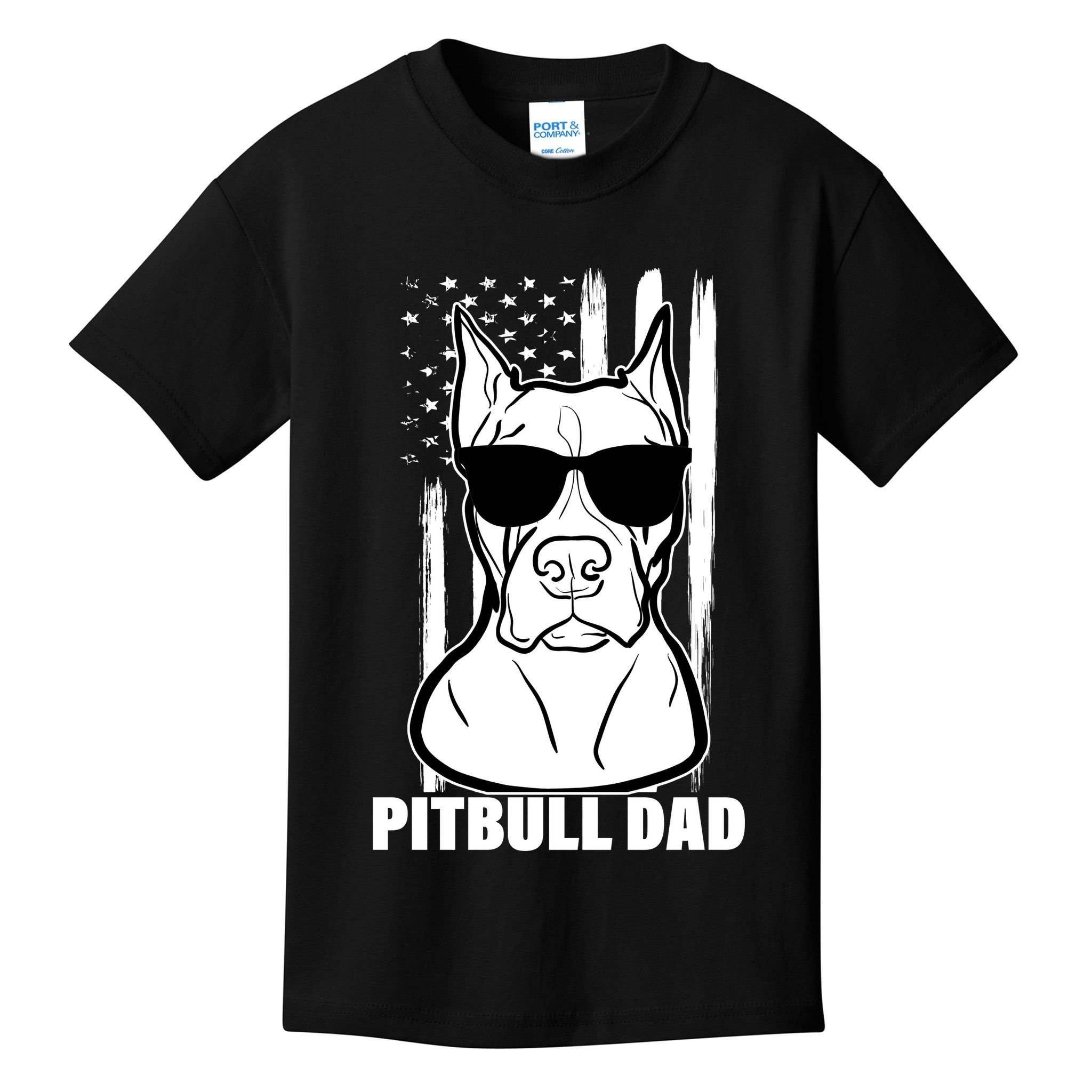 American Pitbull Dad Kids T-Shirt