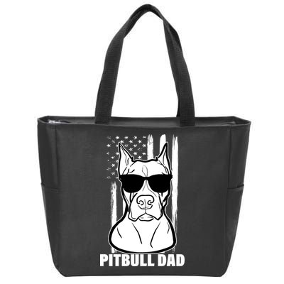 American Pitbull Dad Zip Tote Bag