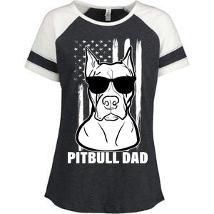 American Pitbull Dad Enza Ladies Jersey Colorblock Tee