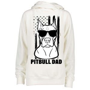 American Pitbull Dad Womens Funnel Neck Pullover Hood