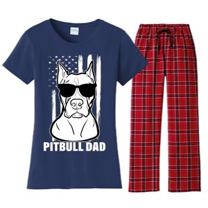 American Pitbull Dad Women's Flannel Pajama Set