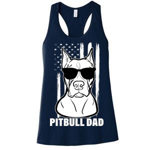 American Pitbull Dad Women's Racerback Tank