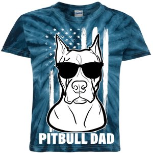 American Pitbull Dad Kids Tie-Dye T-Shirt