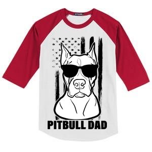 American Pitbull Dad Kids Colorblock Raglan Jersey