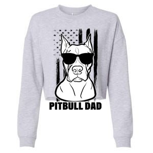 American Pitbull Dad Cropped Pullover Crew