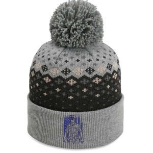 American Police Officer The Baniff Cuffed Pom Beanie