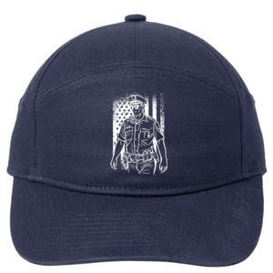 American Police Officer 7-Panel Snapback Hat