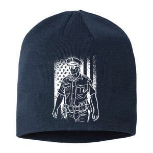 American Police Officer Sustainable Beanie