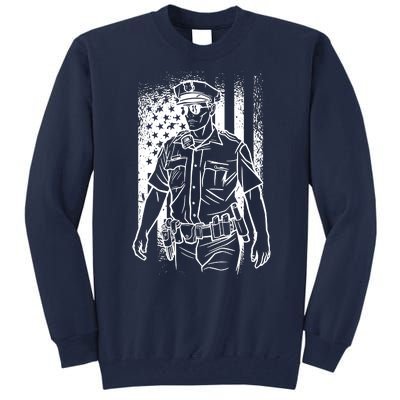 American Police Officer Tall Sweatshirt