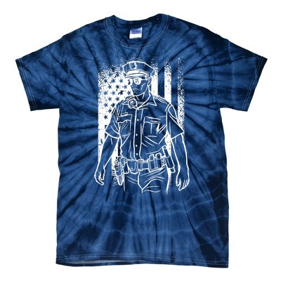 American Police Officer Tie-Dye T-Shirt