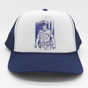 American Police Officer Trucker Hat