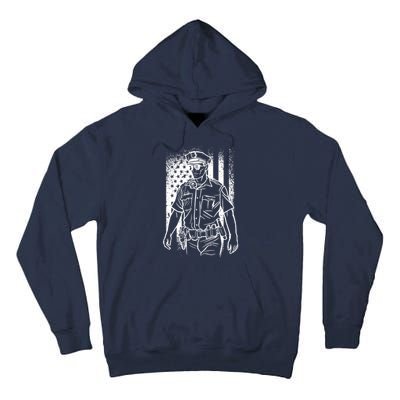 American Police Officer Tall Hoodie