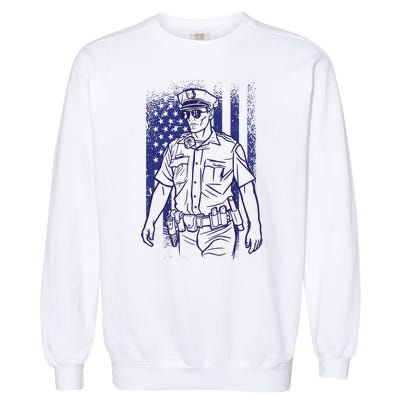 American Police Officer Garment-Dyed Sweatshirt