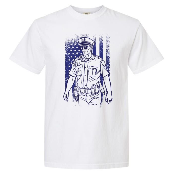 American Police Officer Garment-Dyed Heavyweight T-Shirt