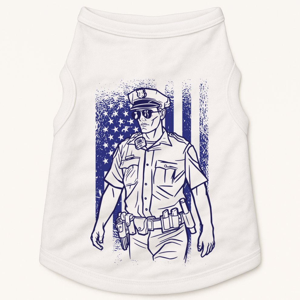 American Police Officer Doggie Tank