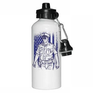 American Police Officer Aluminum Water Bottle