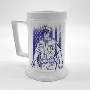 American Police Officer Beer Stein