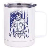 American Police Officer 12 oz Stainless Steel Tumbler Cup