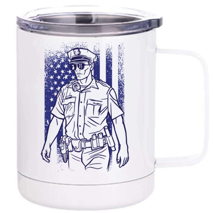 American Police Officer 12 oz Stainless Steel Tumbler Cup