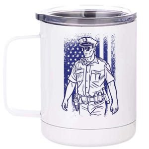 American Police Officer 12 oz Stainless Steel Tumbler Cup