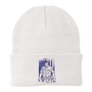 American Police Officer Knit Cap Winter Beanie