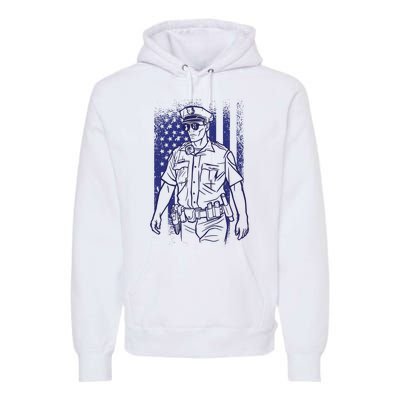 American Police Officer Premium Hoodie